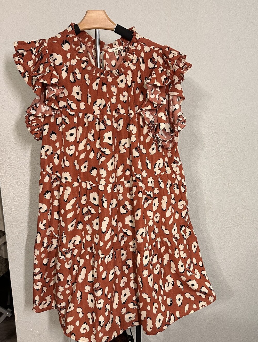 JODIFL Rust Midi Dress Size 2x